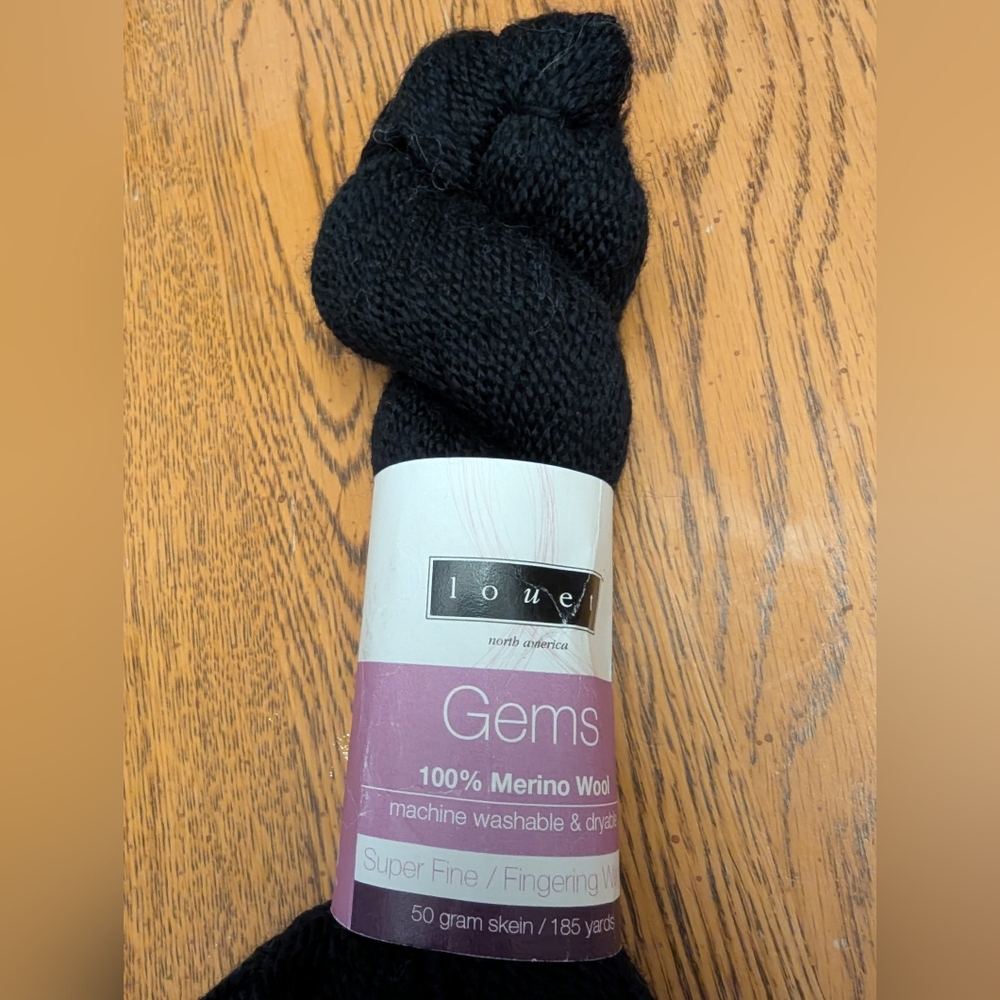 Merino Wool Yarn By Louet Black Super Fine 50 G Skien New!